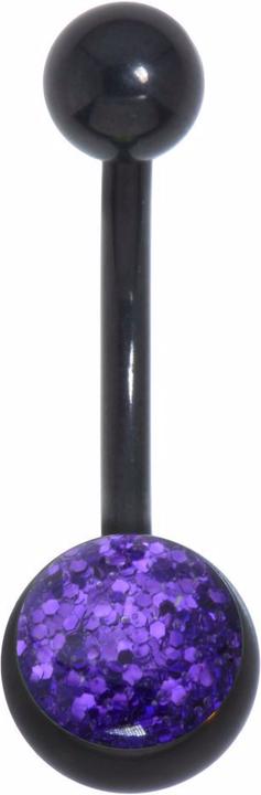 Produktbild Bijouteria Bauchpiercing (PVD Beschichtung (schwarz), Chirurgenstahl 316L, Epoxiharz)