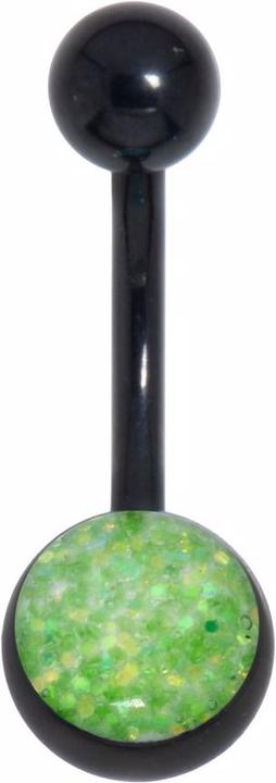 Produktbild Bijouteria Bauchpiercing (PVD Beschichtung (schwarz), Chirurgenstahl 316L, Epoxiharz)