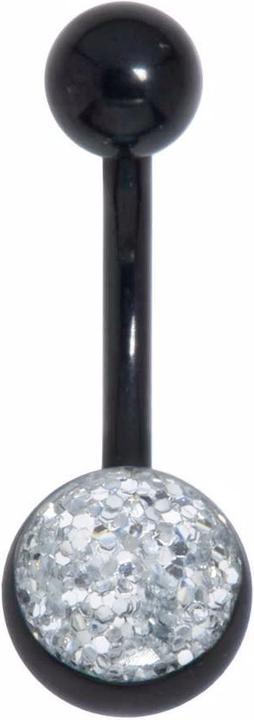 Bijouteria Bauchpiercing (Chirurgenstahl 316L, Epoxiharz, PVD Beschichtung (schwarz))