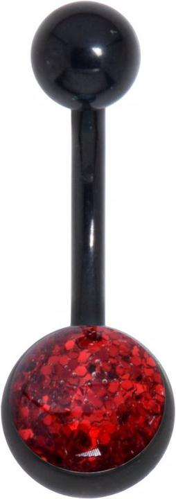 Image du produit Bijouteria Piercing nombril (Acier chirurgical 316L, Résine époxy, Revêtement PVD (noir))