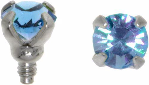 Actual product image Bijouteria Dermal-Anchor tops (Surgical steel 316L, Crystal)