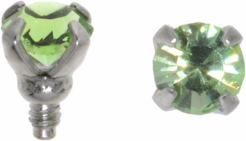 Actual product image Bijouteria Dermal-Anchor tops (Surgical steel 316L, Crystal)