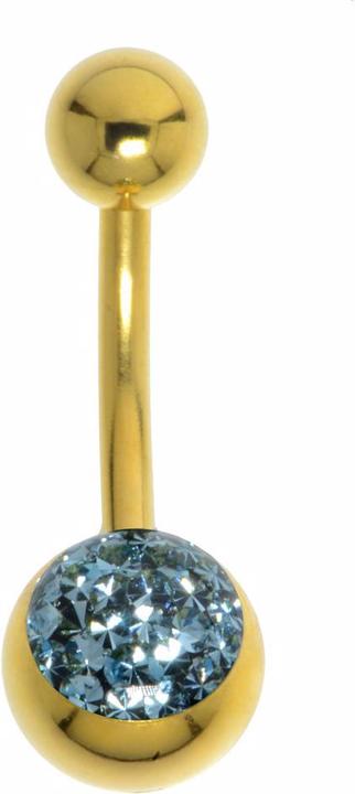 Produktbild Bijouteria Bauchpiercing (Premium Kristall, Chirurgenstahl 316L, Epoxiharz, PVD Beschichtung (goldfarbig))
