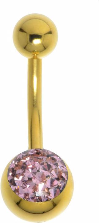 Produktbild Bijouteria Bauchpiercing (Chirurgenstahl 316L, Epoxiharz, PVD Beschichtung (goldfarbig), Premium Kristall)