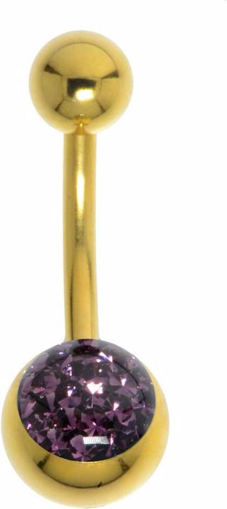 Immagine prodotto Bijouteria Piercing ventre (Acciaio chirurgico 316L, Resina epossidica, Cristallo premium, Rivestimento in PVD (colore oro))