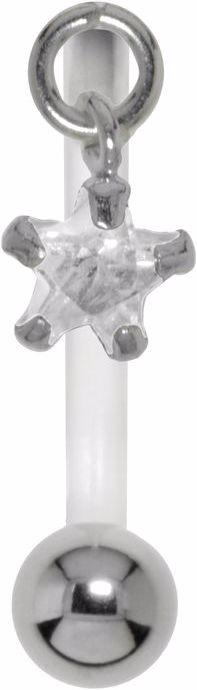 Produktbild Bijouteria Bauchpiercing (Bioplast, Zirkonia, Chirurgenstahl 316L, Silber 925)
