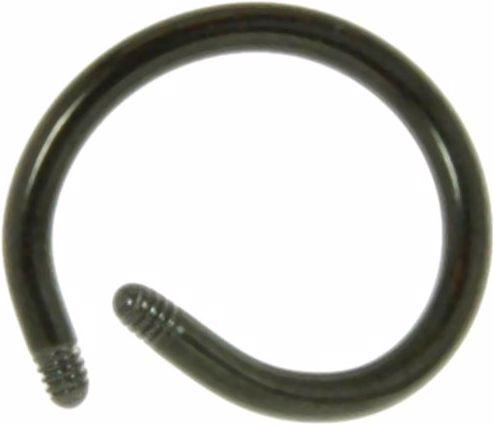 Image du produit Bijouteria 1.2mm Titane élément de piercing (Revêtement PVD (noir), Titane)