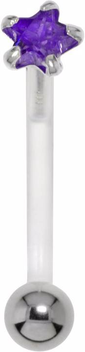 Image du produit Bijouteria Piercing nombril (Zircone, Bioplastique, Acier chirurgical 316L, Argent 925)
