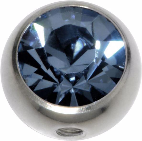 Bijouteria Piercingverschluss (Chirurgenstahl 316L, Kristall)