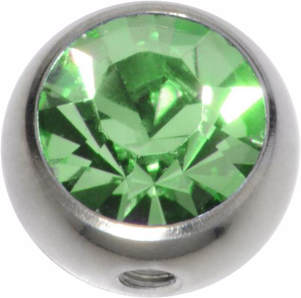Bijouteria Piercingverschluss (Chirurgenstahl 316L, Kristall)