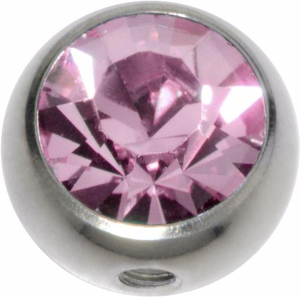 Bijouteria Piercingverschluss (Chirurgenstahl 316L, Kristall)