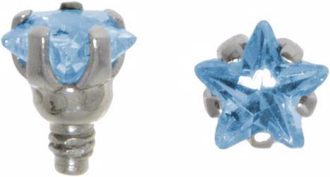 Actual product image Bijouteria Dermal-Anchor tops (Surgical steel 316L, Crystal)