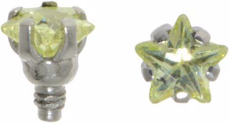 Bijouteria Dermal-Anchor Aufsatz (Chirurgenstahl 316L, Kristall)