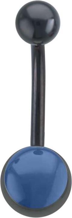 Bijouteria Bauchpiercing (PVD Beschichtung (schwarz), Chirurgenstahl 316L, Email)