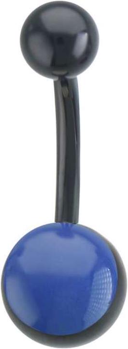 Image du produit Bijouteria Piercing nombril (Acier chirurgical 316L, Revêtement PVD (noir), Email)