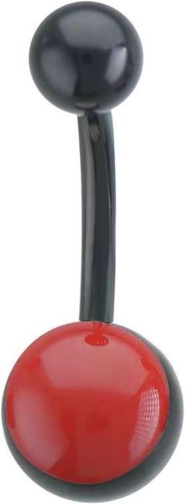 Produktbild Bijouteria Bauchpiercing (PVD Beschichtung (schwarz), Email, Chirurgenstahl 316L)