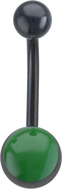 Actual product image Bijouteria Bellypiercing (Surgical steel 316L, PVD coating (black), Email)
