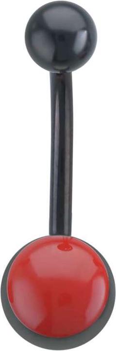 Bijouteria Bauchpiercing (Chirurgenstahl 316L, PVD Beschichtung (schwarz), Email)