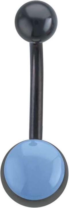 Actual product image Bijouteria Bellypiercing (Surgical steel 316L, PVD coating (black), Email)