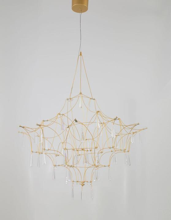 Actual product image Nova Luce GORO LED pendant light gold 20W warm white 160x80cm 9116820