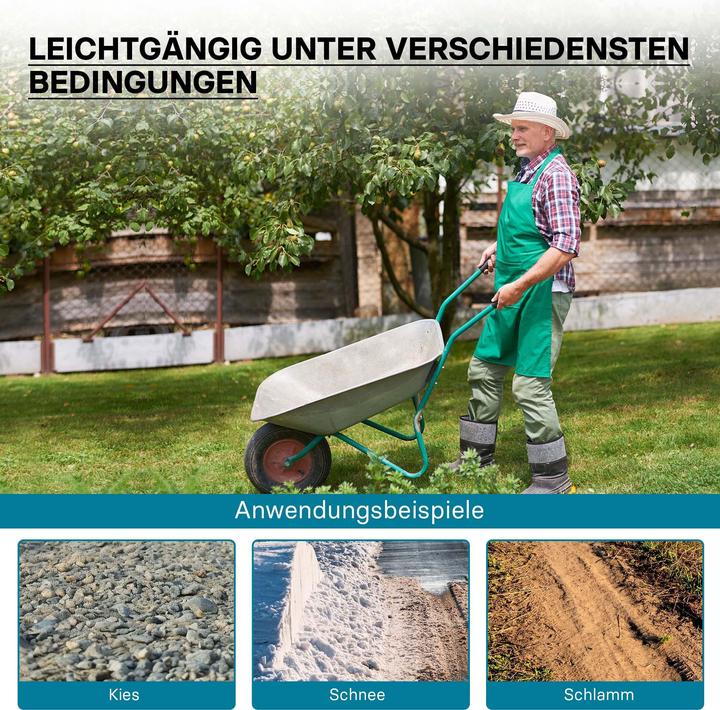 Produktbild Wiltec Reifenmantel 3.50-8 350x100mm 130kg Schubkarre Reifen Rad Mantel Luftrad