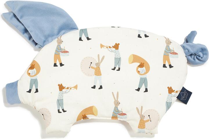 Produktbild La Millou Babynest |Premium Baumwolle-Velvet|Inklusiv Sleepy Pig Kissen |Heart Beat Blue