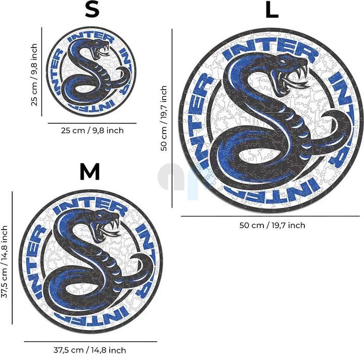 Produktbild Iconic FC Inter Mailand - Logo mit Schlange - Holz Puzzle Grösse M (270 Teile) (270 Teile)