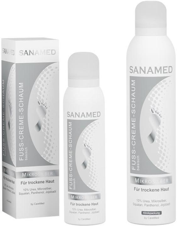 Actual product image Sanamed Foot Cream Foam Microsilver (Foot cream & foot gel, 300 ml)