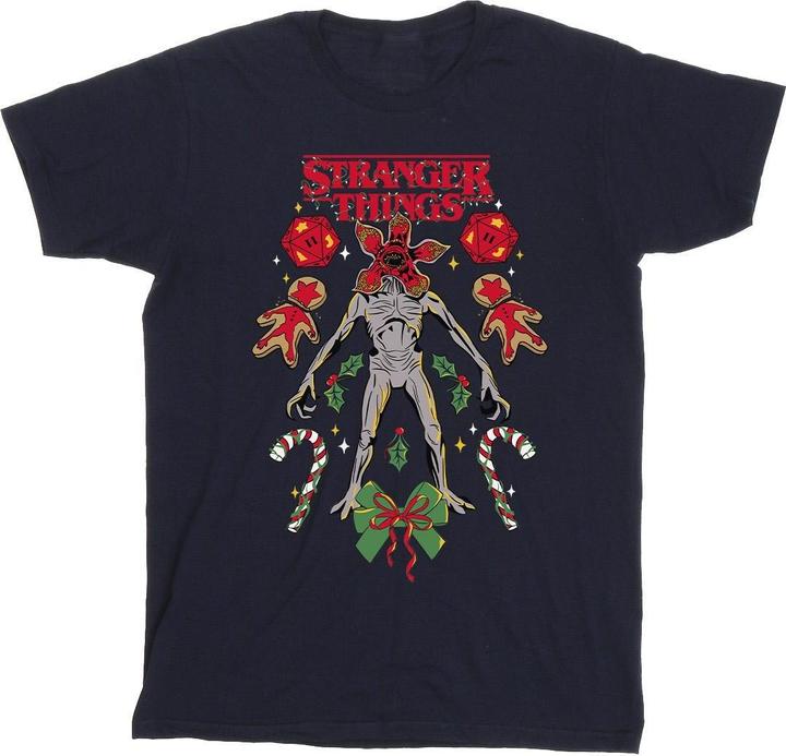 Immagine prodotto Netflix Stranger Things Christmas Demogorgon Maglietta Uomo (S)