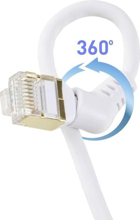 Image du produit Renkforce RF-6071574 Câble réseau RJ45, câble patch CAT 8.2 S/FTP 2.00 m blanc pce (S/FTP, CAT8.2, 2 m)