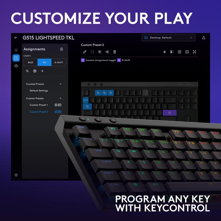 Image du produit Logitech G G515 Lightspeed TKL (CH, Sans fil)