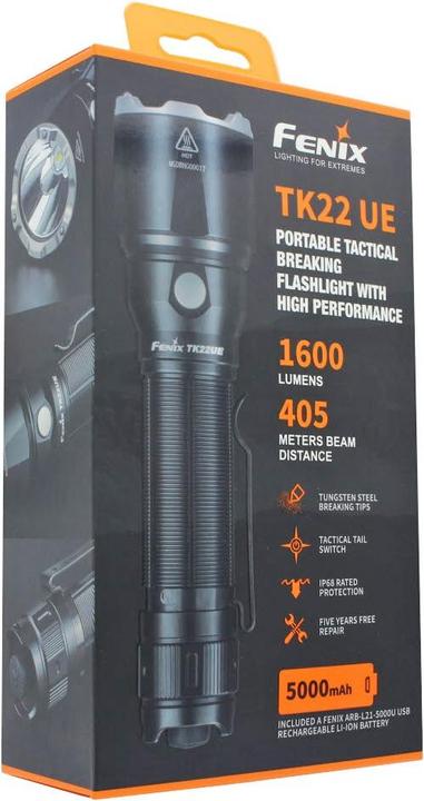 Image du produit Fenix Lampe de poche TK22UE LED avec batterie rechargeable et prise de charge USB-C (1600 lm)