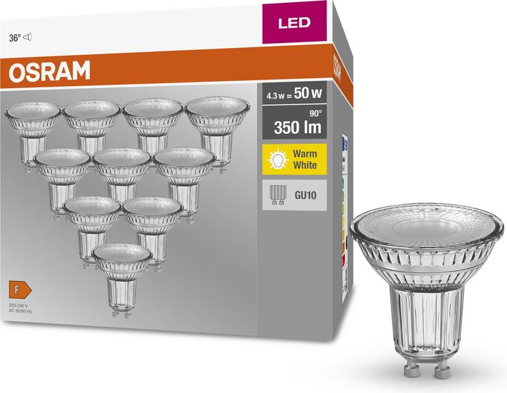 Actual product image Osram Led Base Par16 (GU10, 4.30 W, 350 lm, 10 x, F)