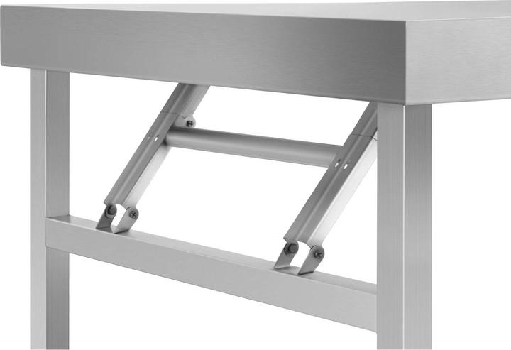 Actual product image Royal Catering Folding Work Table - Stainless Steel - 120 x 60 cm (120 cm, 120 cm)