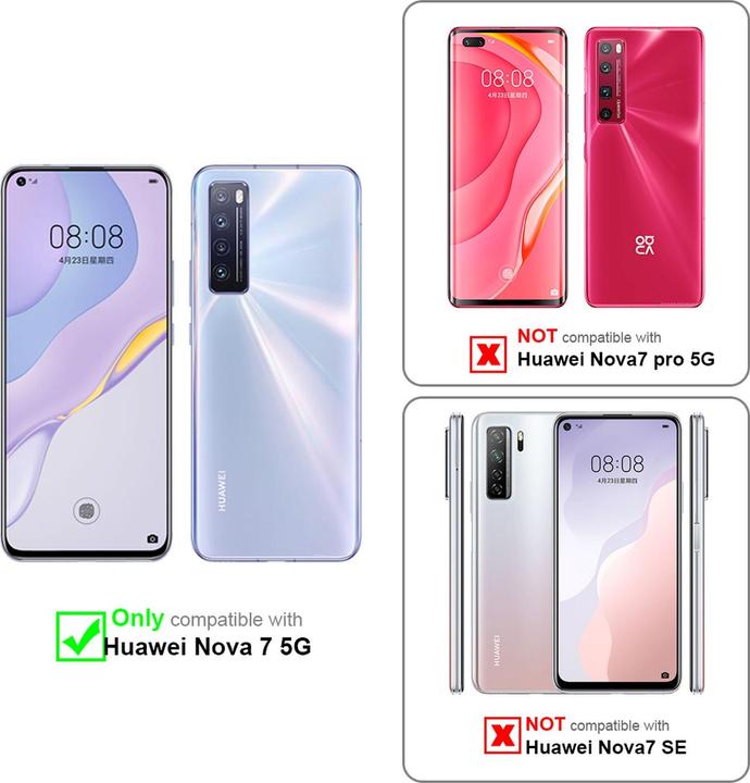 Produktbild Cadorabo Book Jeans Optik Cover (Huawei Nova 7 5G)