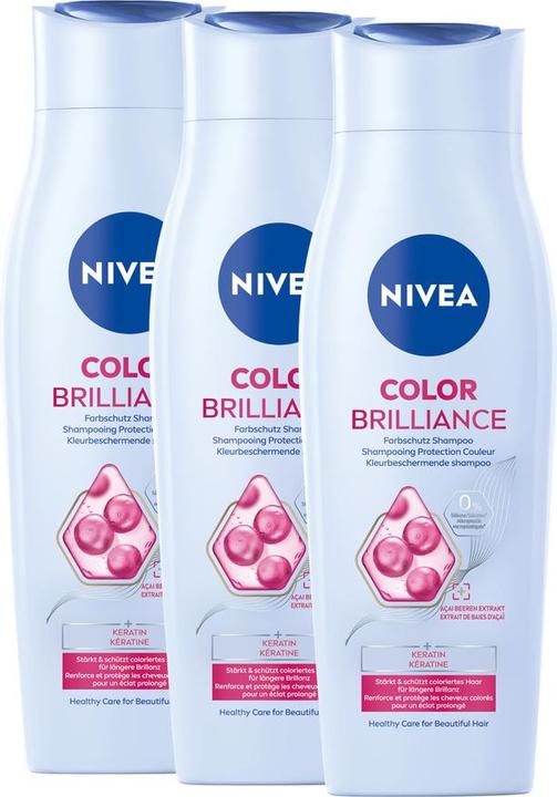 NIVEA Color Brilliance Shampoo Trio (750 ml, Flüssiges Shampoo)
