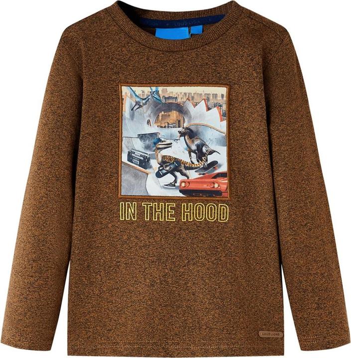 Image du produit VidaXL T-shirt manches longues enfant Cognac Melange 92,Matière : 50 (92)