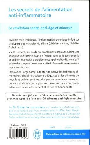 Image du produit Les secrets de l'alimentation anti-inflammatoire (Français, Lacrosnière Catherine, 2018)