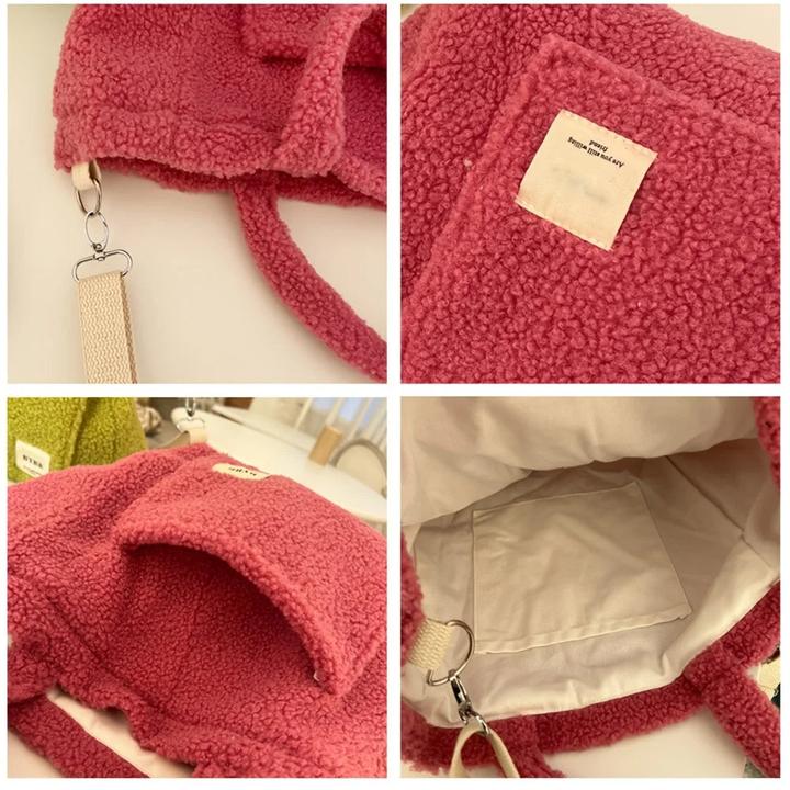 Produktbild Only-Bags.Store Kunstfell-Tasche mit abnehmbarem Riemen - leicht, geräumig und vielseitig für den täglichen