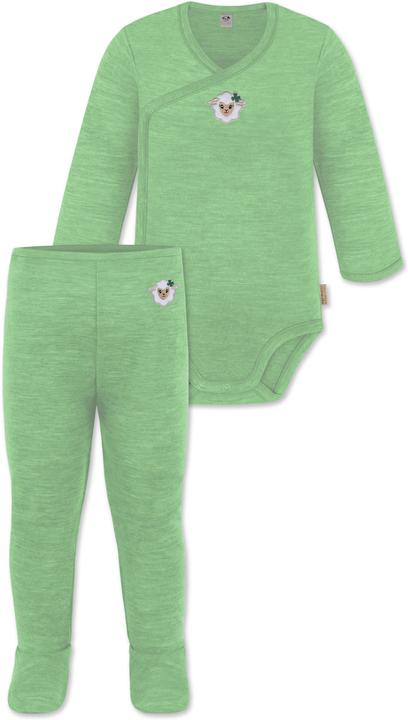 Immagine prodotto Normani Body avvolgente baby merino a maniche lunghe "Kaitaia" e pantaloni baby merino "Silverdale" - 9625 (86)