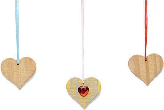 Actual product image Colorations Large wooden heart ornaments, 20 pieces.