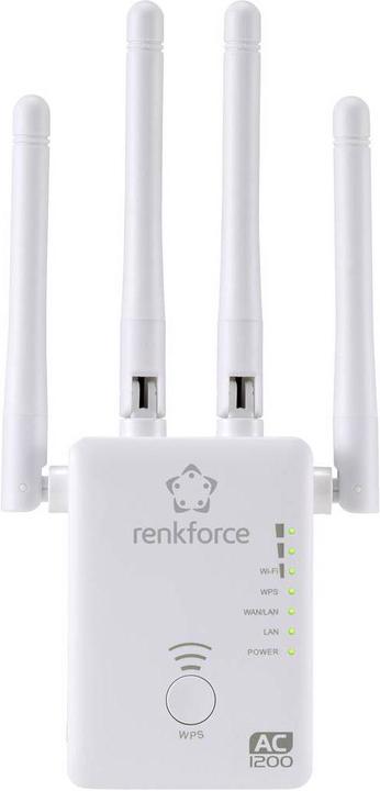 Actual product image Renkforce AC Dualband WLANRouter/Repeater/AP (867 Mbit/s, 300 Mbit/s)