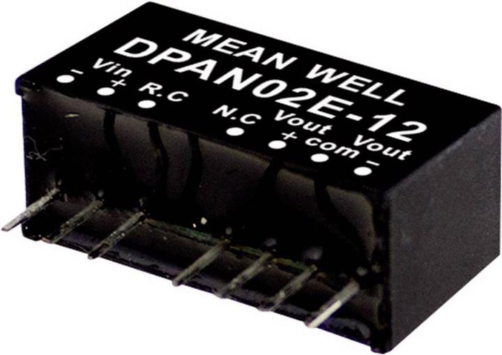Produktbild MeanWell DC/DCWandlerModule Serie DPAN02 SIP/SIL8 Case Dual Output 1 geregelt