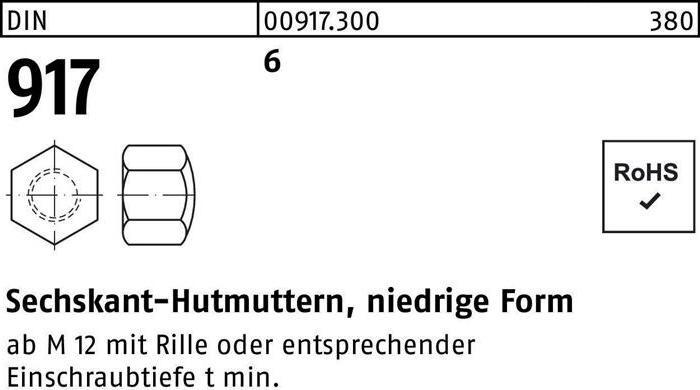 Actual product image Hexagon nut DIN 917 low form M 5 6