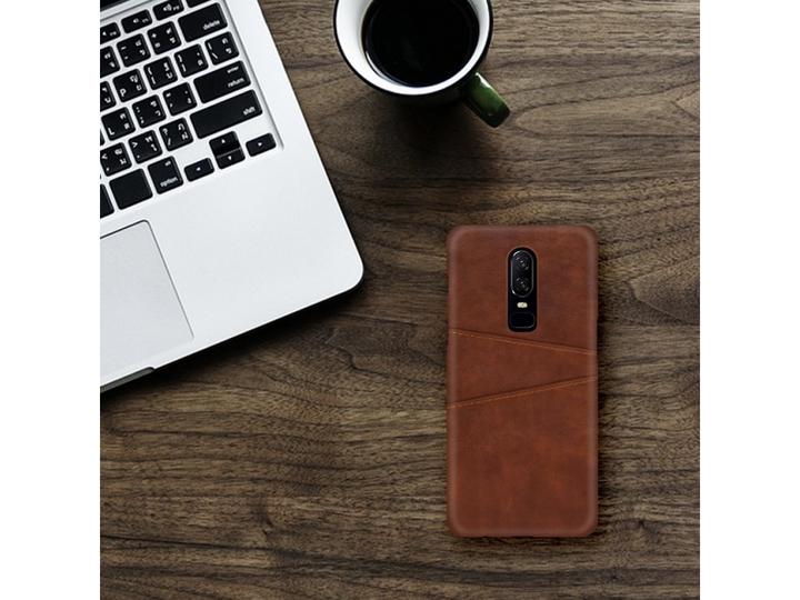 Produktbild Screenguard OnePlus 6T CardCaddy Leder Backcase mit Kartenfächern (OnePlus 6T)