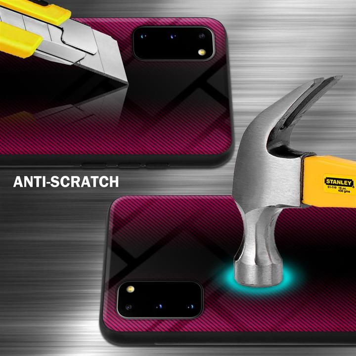 Actual product image Cadorabo TPU Striped Glass Cover (Samsung Galaxy S20+)