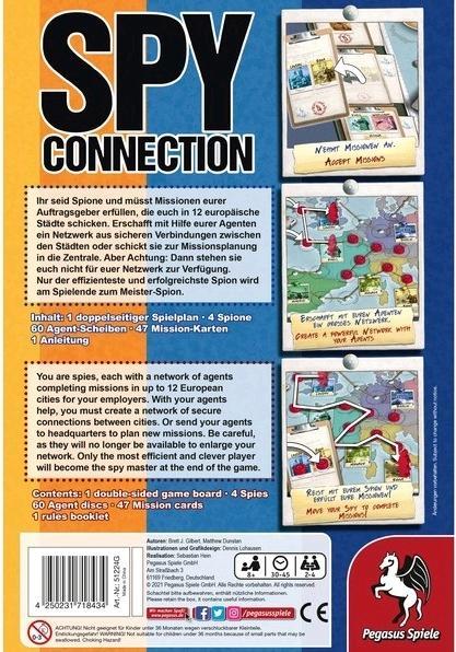 Immagine prodotto Pegasus 51224G - Spy Connection, gioco da tavolo, per 2-4 giocatori, dagli 8 anni in su (Tedesco, Inglese)