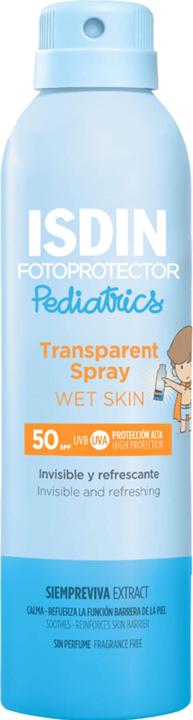 Actual product image Isdin Fotoprotector Transparent Spray Wet Skin Spf50 250ml (Sun spray, SPF 50, 250 ml)