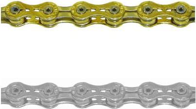 Actual product image KMC X10SL Ti-N Gold (10-speed)