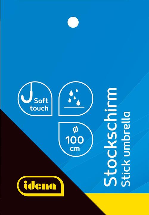 Immagine prodotto Idena Ombrello a bastone giallo Ø100cm manico design soft-touch